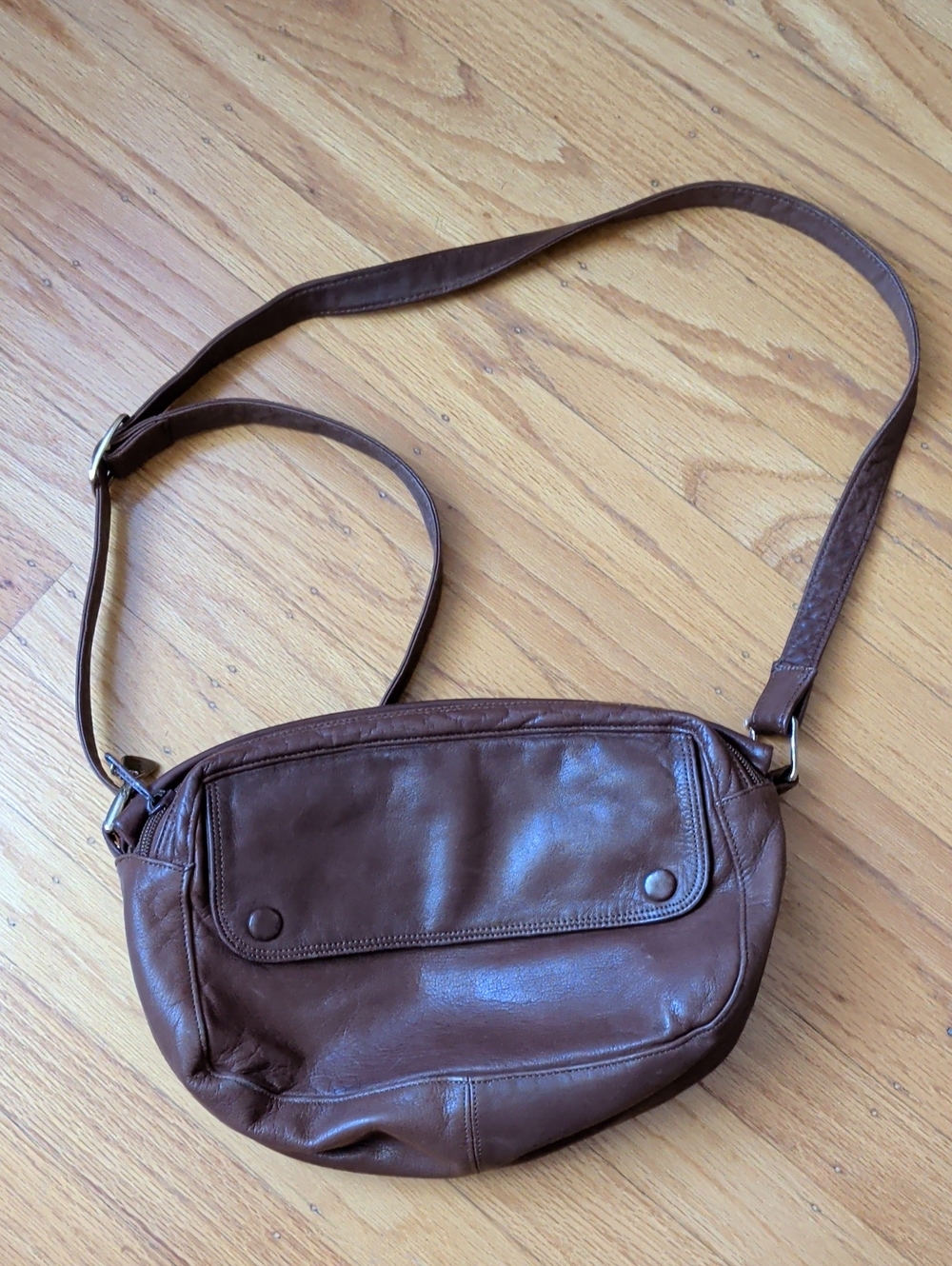 Brown Leather Crossbody Bag